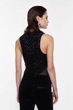 Load image into Gallery viewer, Sleeveless sequin bodysuit
