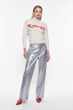 Load image into Gallery viewer, Metallic effect straight trousers
