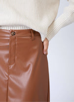 Load image into Gallery viewer, Julina Faux Leather Midi Skirt
